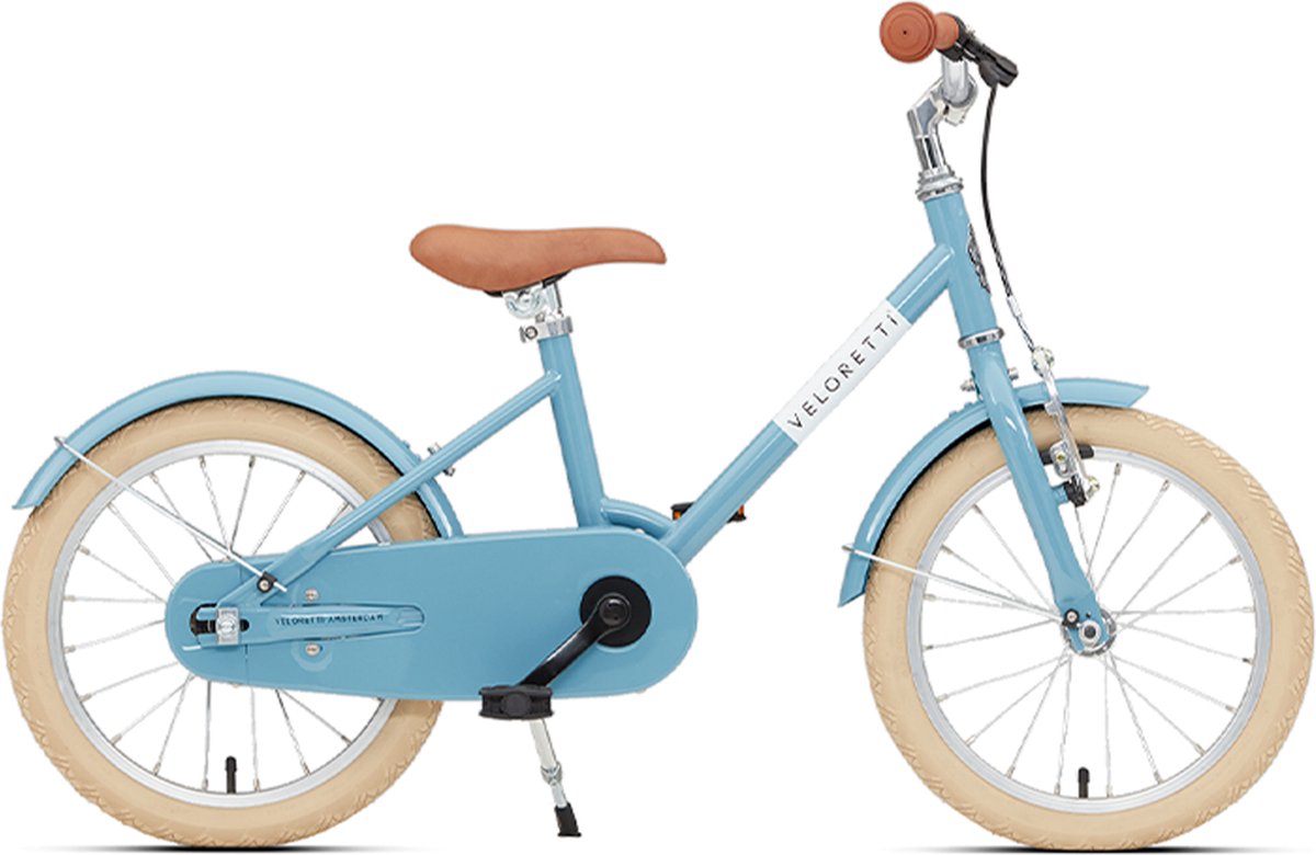 Veloretti Maxi Kinderfiets 16 inch - Lichtblauw - Kids 3-6 jaar Kinderfiets kopen online