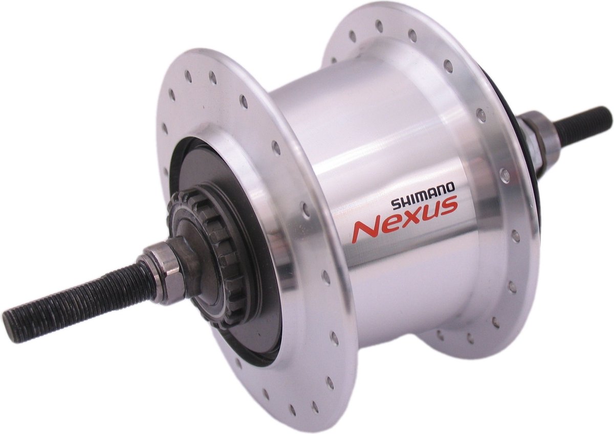 versnellingsnaaf 7 speed shimano nexus 7 sg c3001 voor rollerbrakes velgrem 36 gaats zilver