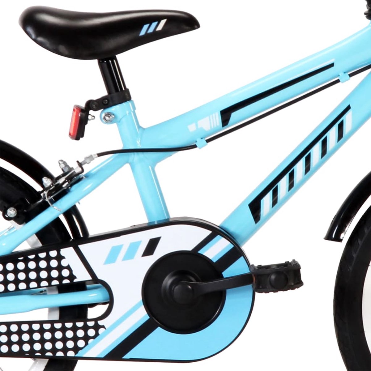 vidaXL - Kinderfiets - 16 - inch - zwart - en - blauw Fiets kopen online