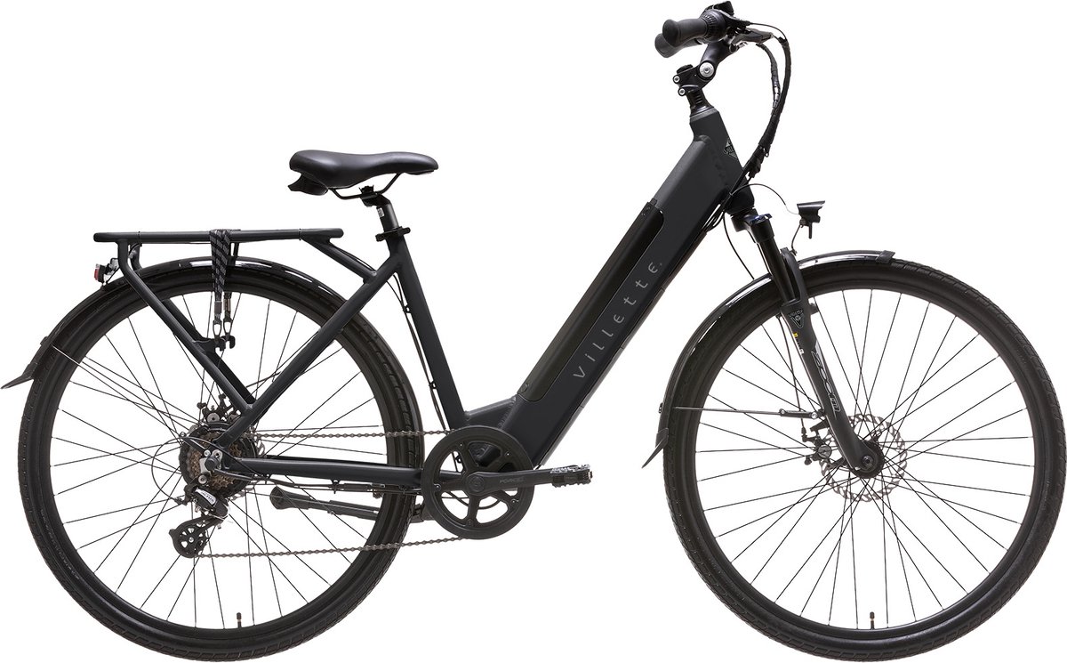 villette l amant elektrische damesfiets 13ah 7sp 28 inch zwart