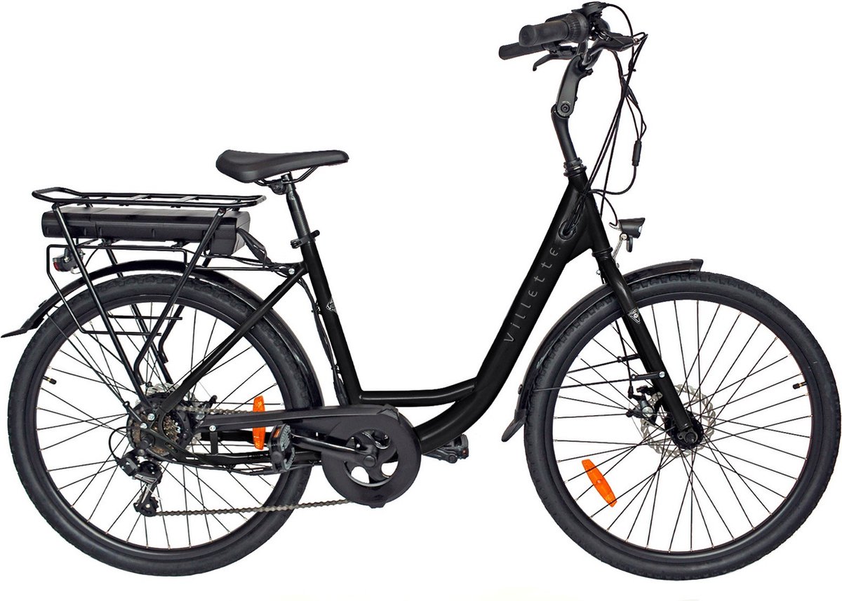 villette le debutant plus dames e bike 7 8ah 7sp 26 glossy black