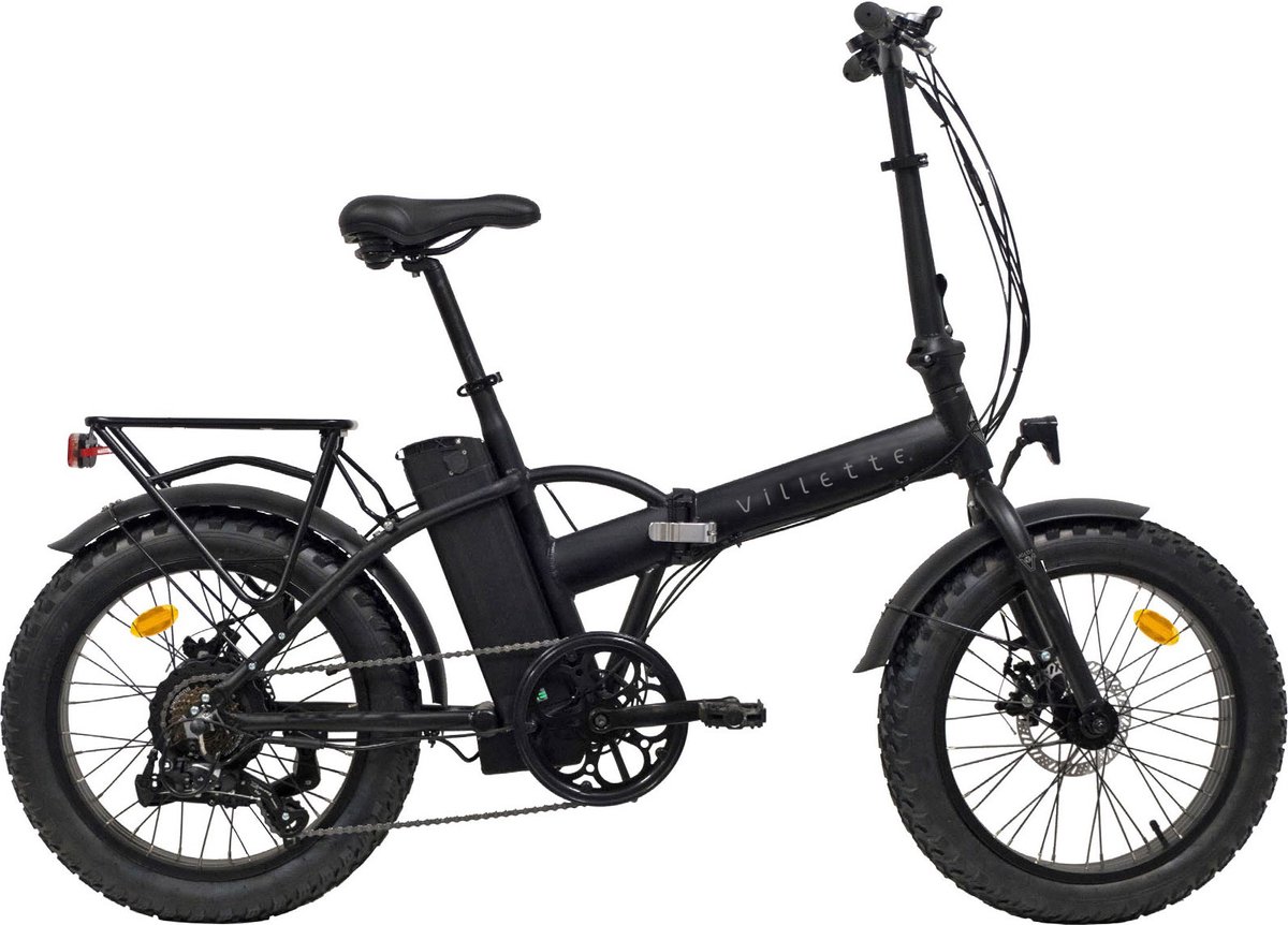 Villette le Gros, elektrische vouw fatbike 10.4Ah 7sp 20 inch zwart Fiets (elektrisch) kopen online