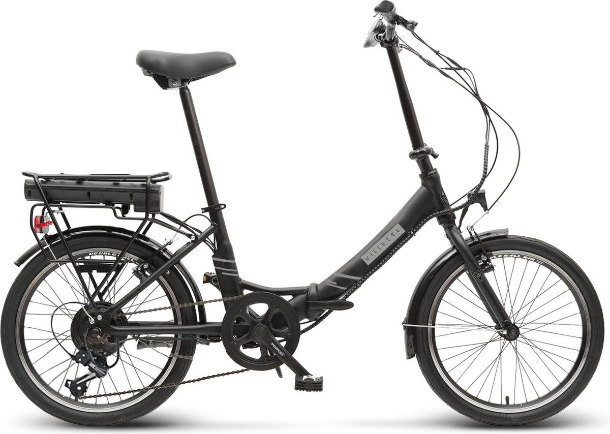villette les vacances vouwbare e bike 6 sp 20 inch zwart
