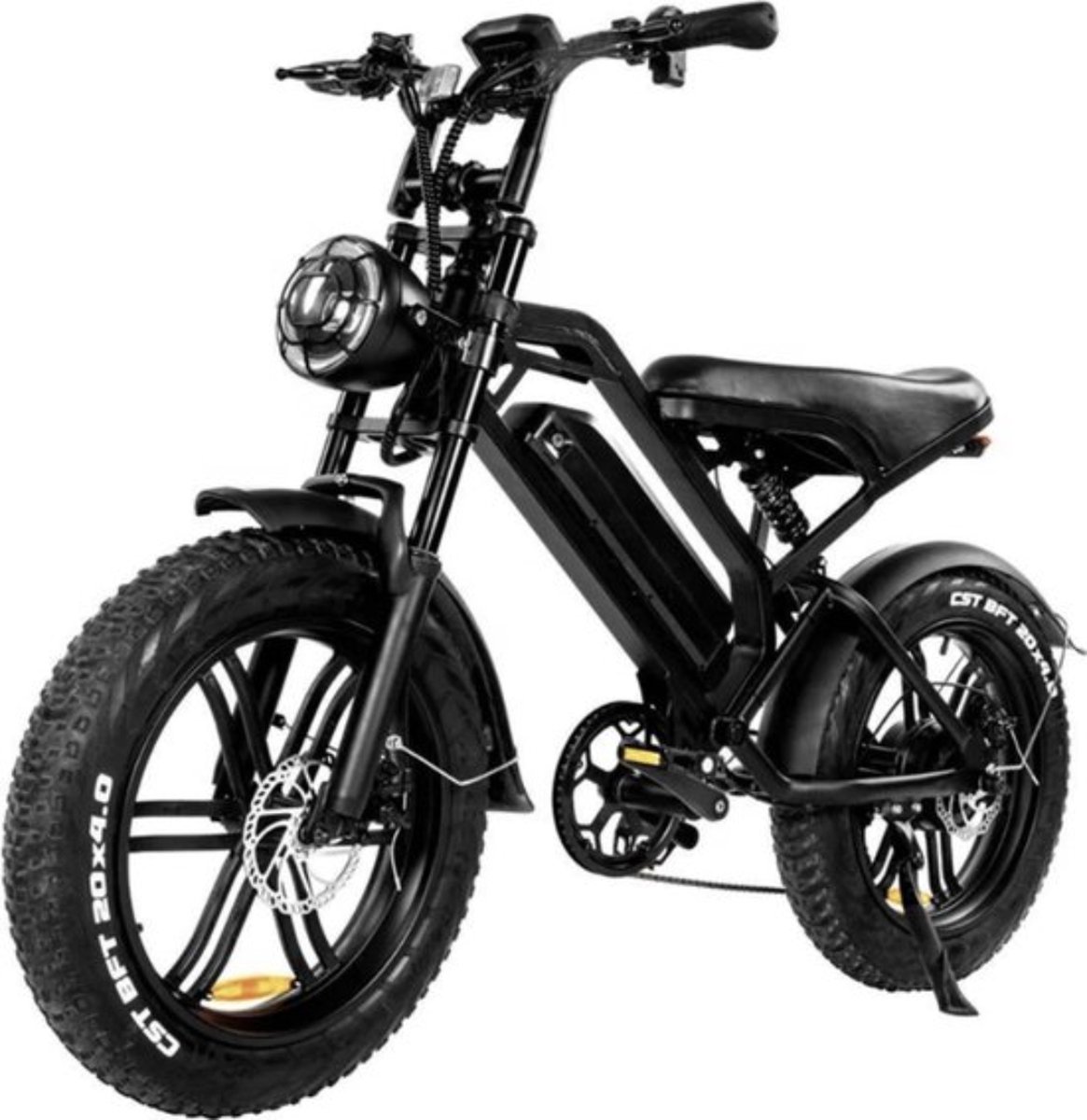 vilolux v20 pro 3 0 rijklaar hydraulische remmen 2024 model elektrische fatbike fatbikes e bike cruise functie 25 km u 250w 7 versnellingen telefoontas voetsteunen 2 jaar garantie zwart legaal