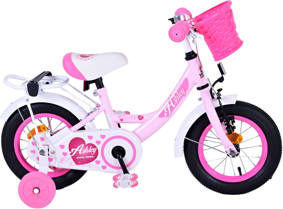 Volare Ashley Kinderfiets - Meisjes - 12 inch - Roze Kinderfiets kopen online