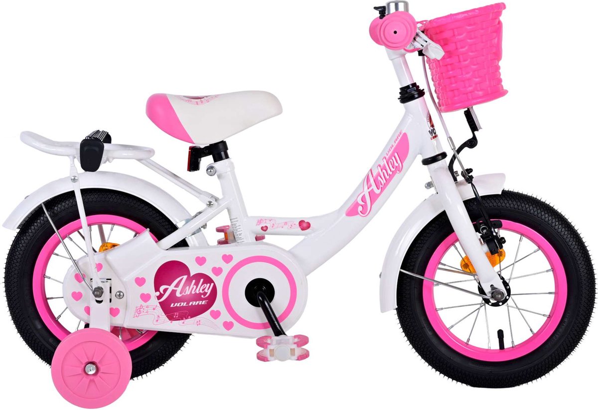 Volare Ashley Kinderfiets - Meisjes - 12 inch - Wit Kinderfiets kopen online