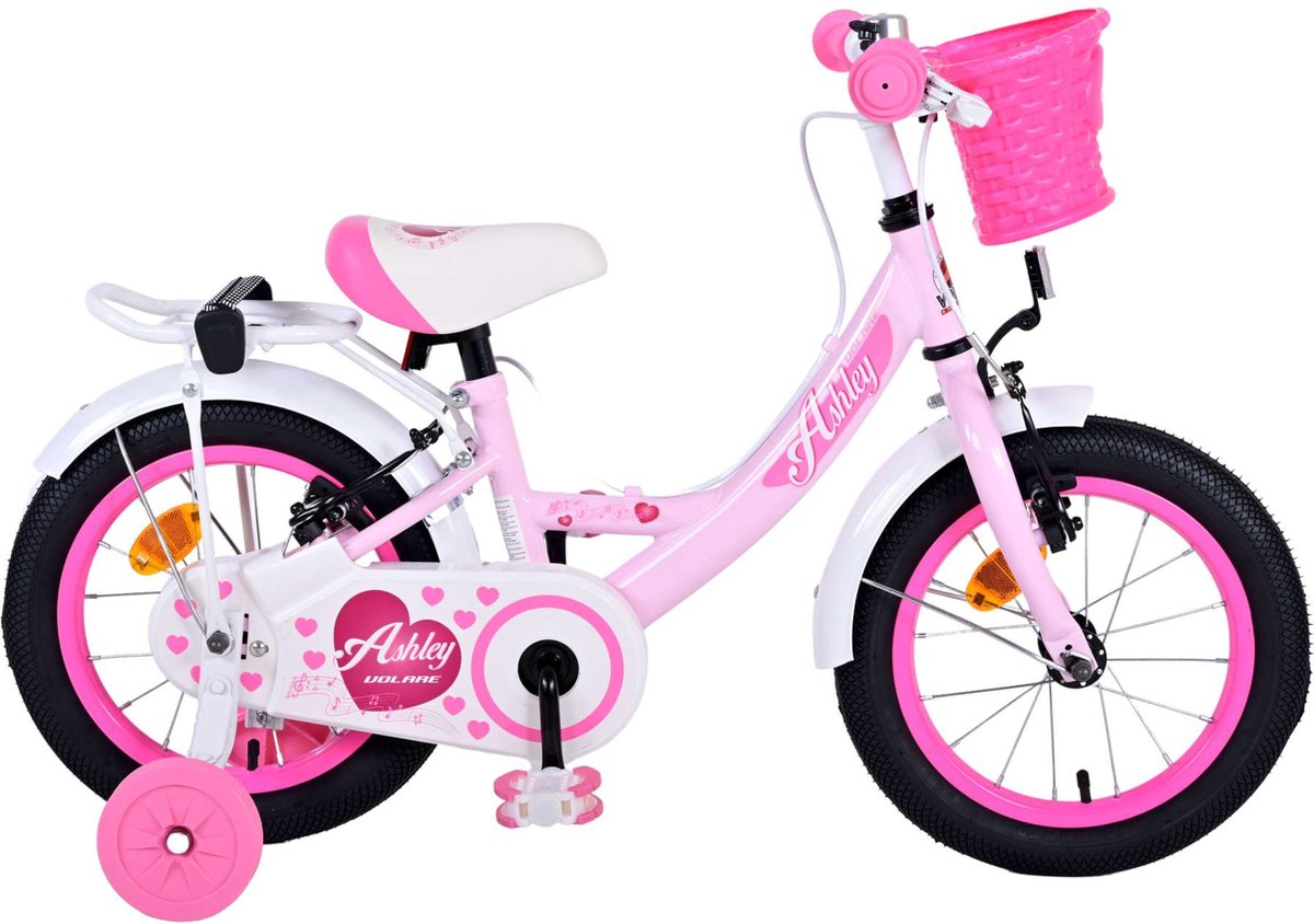 Volare Ashley Kinderfiets - Meisjes - 14 inch - Roze - Twee Handremmen Kinderfiets kopen online