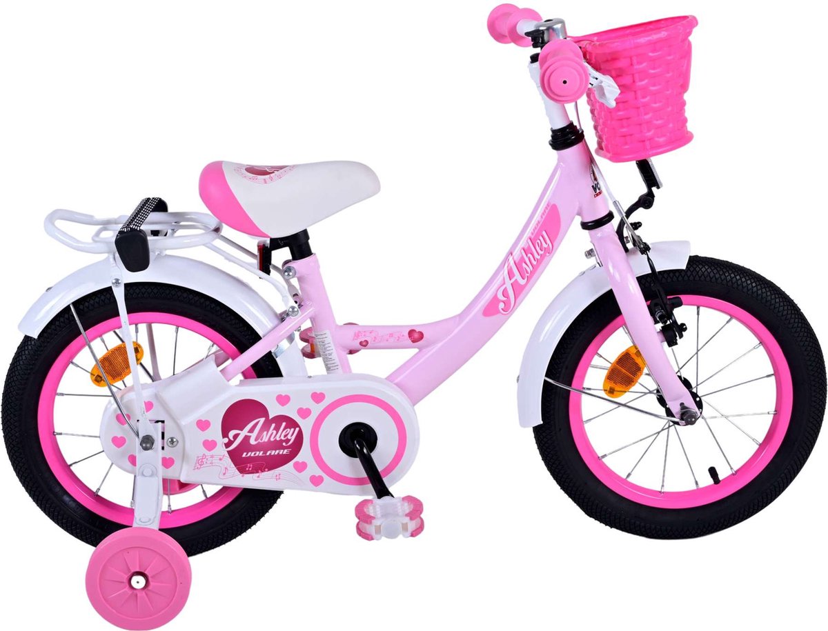 Volare Ashley Kinderfiets - Meisjes - 14 inch - Roze Kinderfiets kopen online