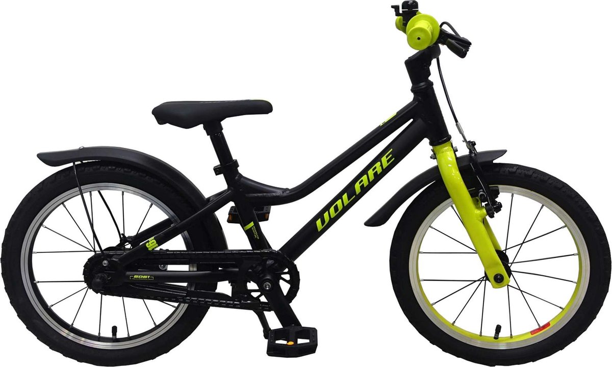 Volare Blaster Kinderfiets - Jongens - 16 inch - Zwart/Geel - Prime Collection Kinderfiets kopen online