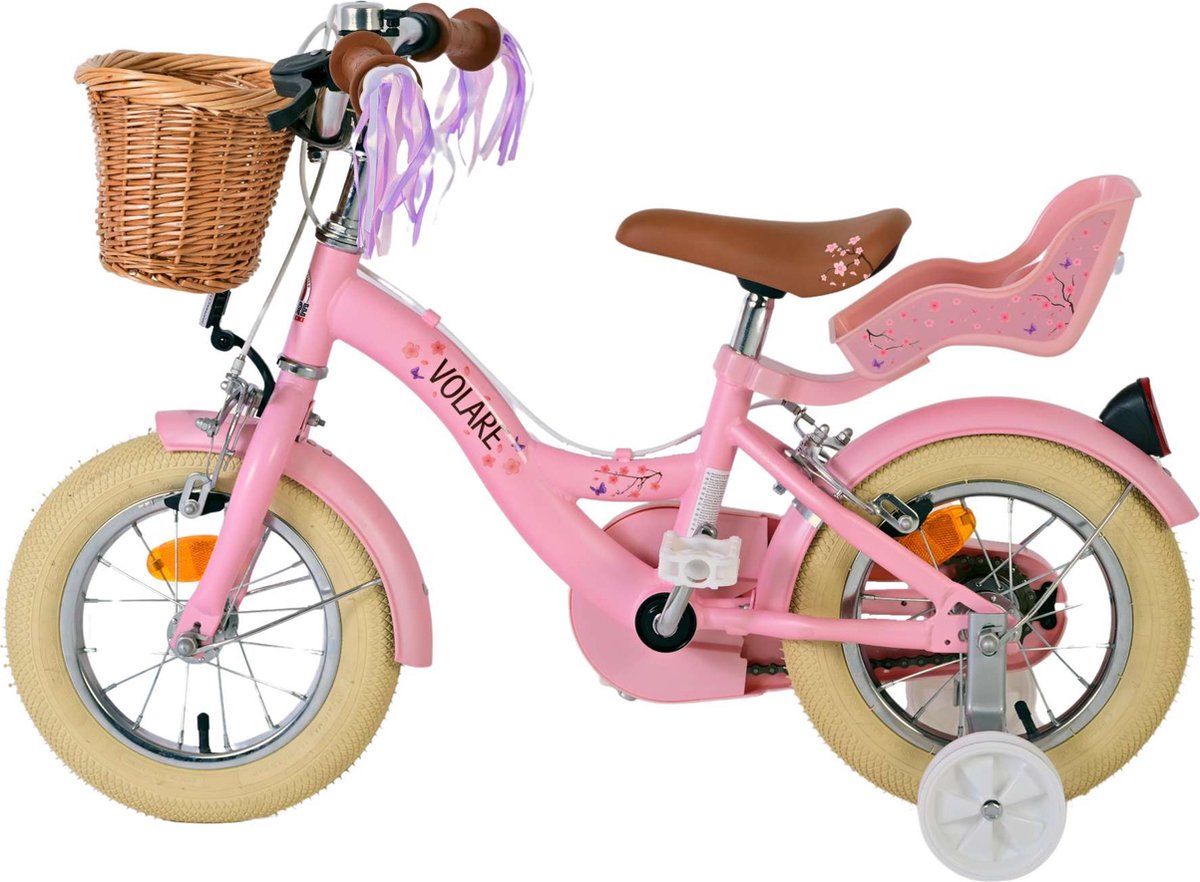 Volare Blossom Kinderfiets Meisjes 12 inch Roze Twee handremmen Kinderfiets kopen online