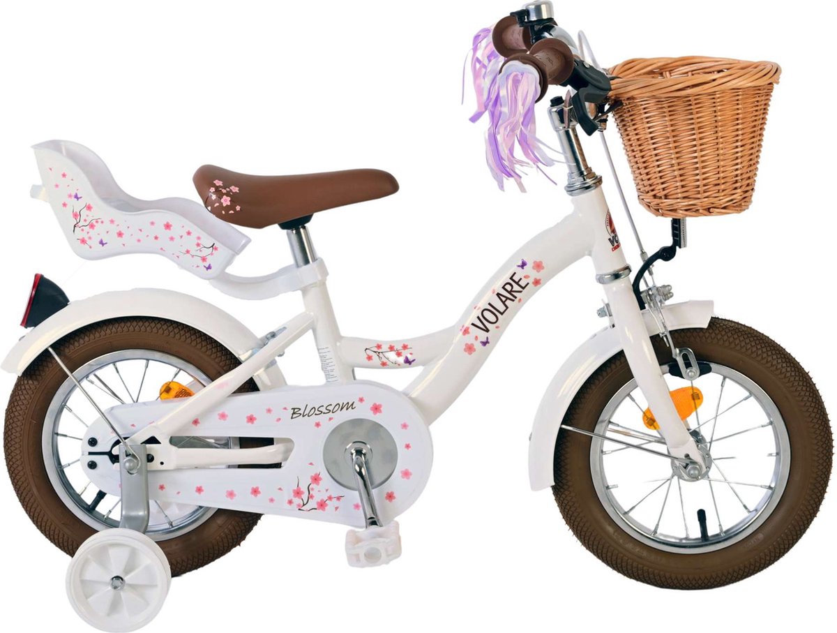 Volare Blossom Kinderfiets Meisjes 12 inch Wit Kinderfiets kopen online