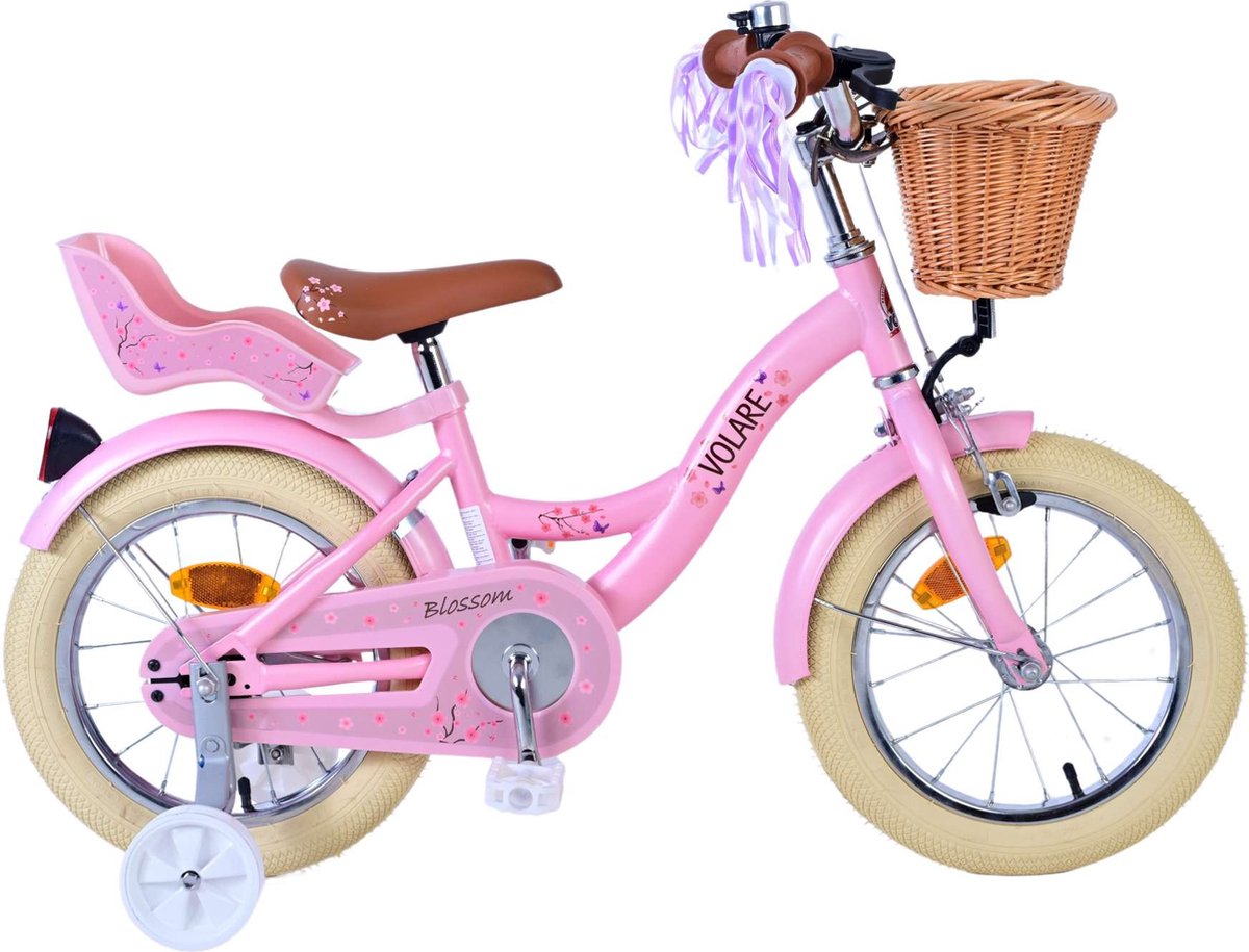 volare blossom kinderfiets meisjes 14 inch roze