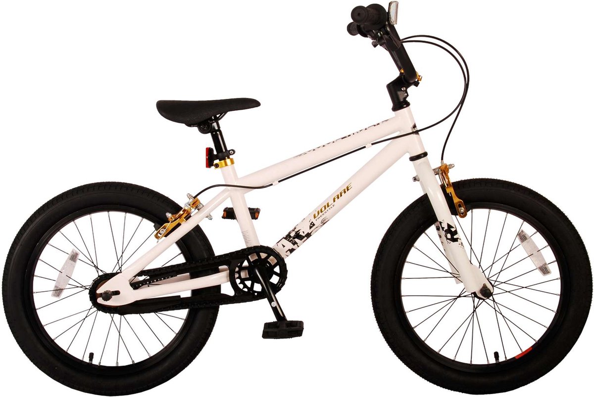 Volare Cool Rider Kinderfiets - Jongens - 18 inch - Wit - 95% afgemonteerd - Prime Collection Kinderfiets kopen online