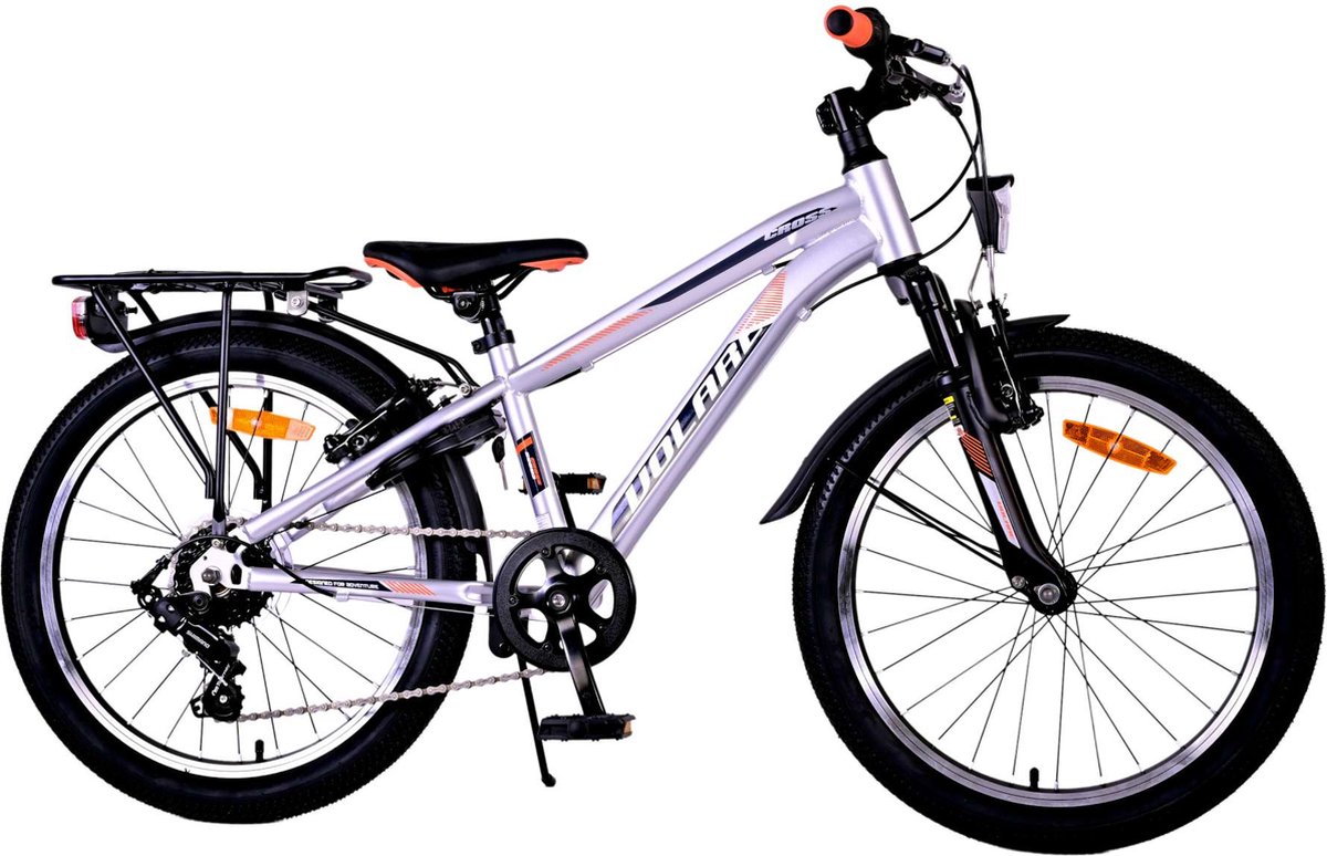 Volare Cross Kinderfiets - Jongens - 20 inch - Zilver - 6 versnellingen Kinderfiets kopen online