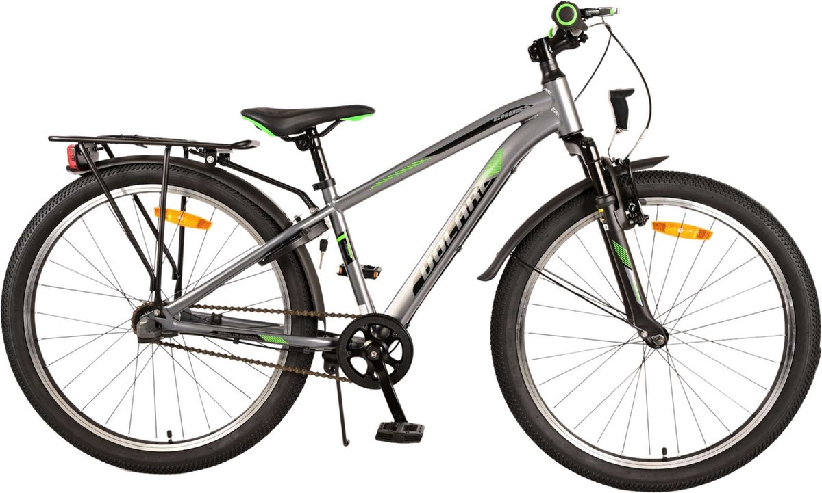 Volare Cross Kinderfiets - Jongens - 24 inch - donker Grijs- 3 versnellingen Kinderfiets kopen online