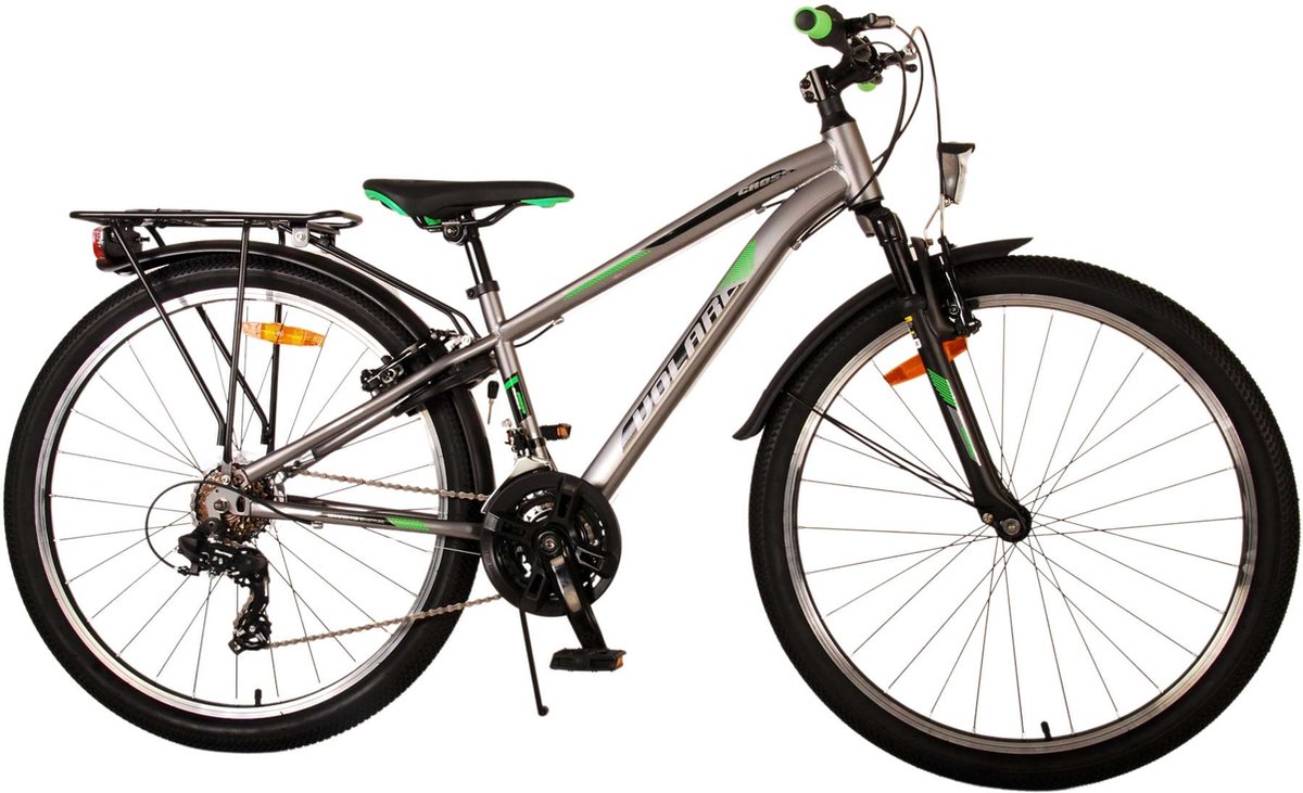 Volare Cross Kinderfiets - Jongens - 26 inch - Grijs - 18 versnellingen - Twee handremmen Kinderfiets kopen online
