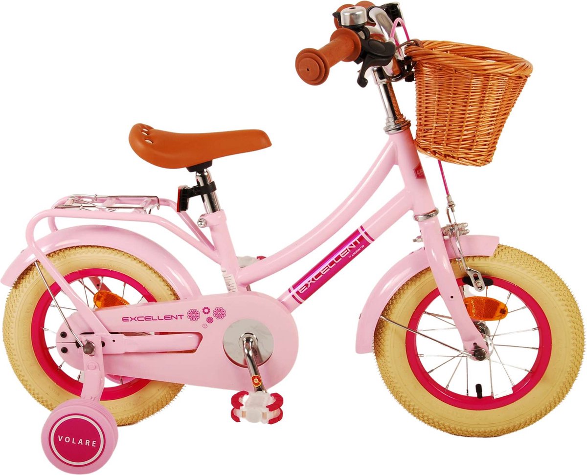 Volare Excellent Kinderfiets - Meisjes - 12 inch - Roze Kinderfiets kopen online