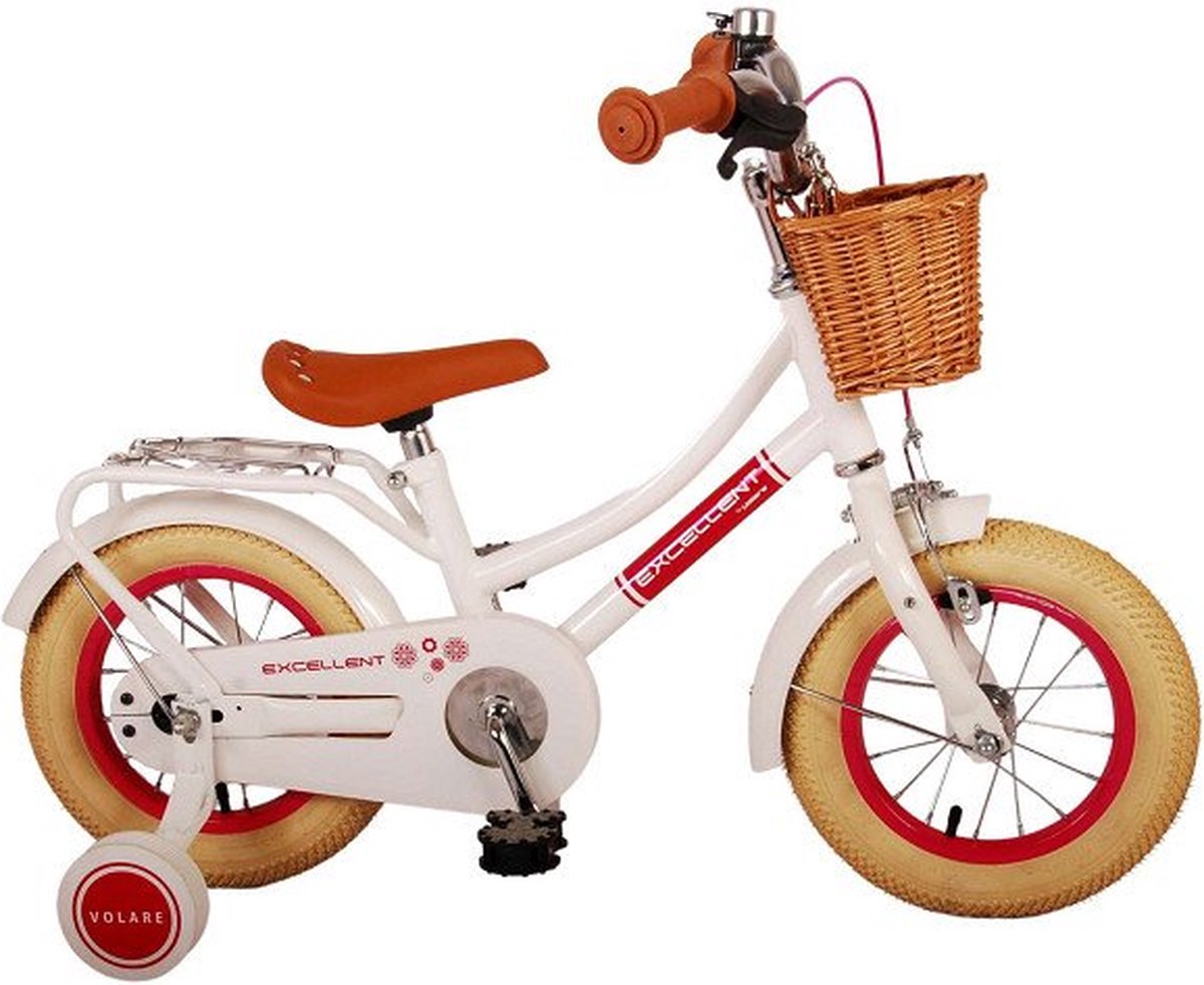 Volare Excellent Kinderfiets - Meisjes - 12 inch - Wit Kinderfiets kopen online
