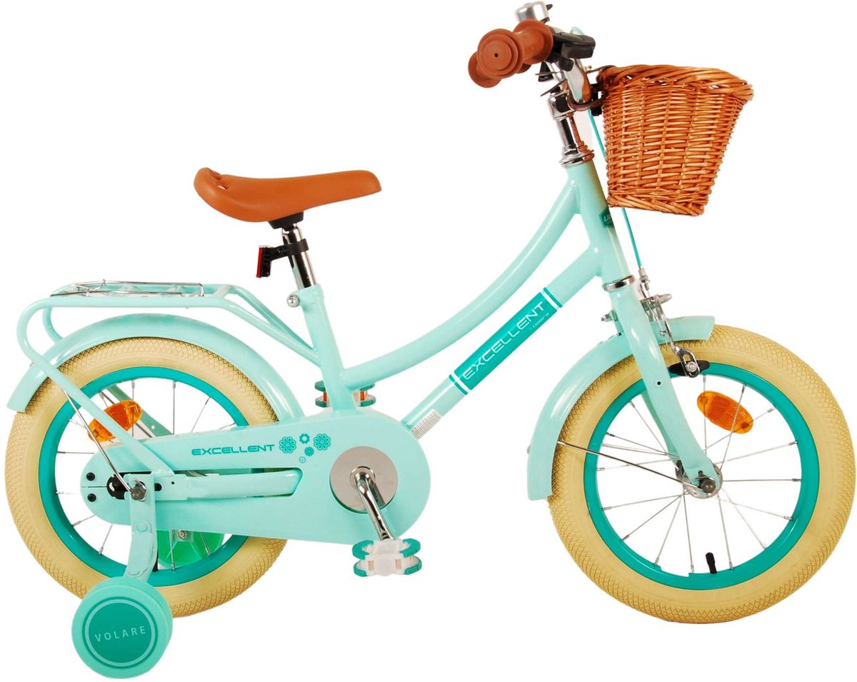 Volare Excellent Kinderfiets - Meisjes - 14 inch - Groen Kinderfiets kopen online