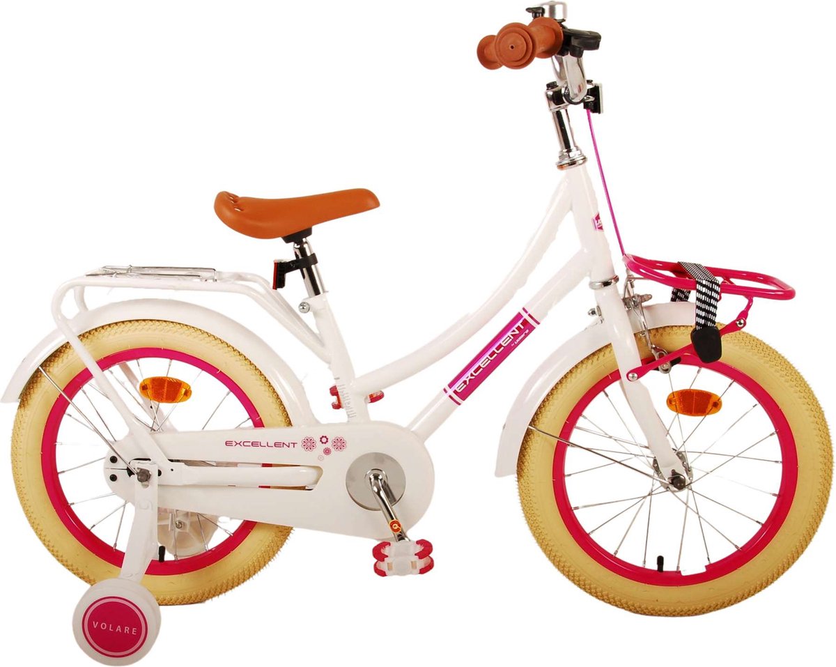 volare excellent kinderfiets meisjes 16 inch wit 95 afgemonteerd