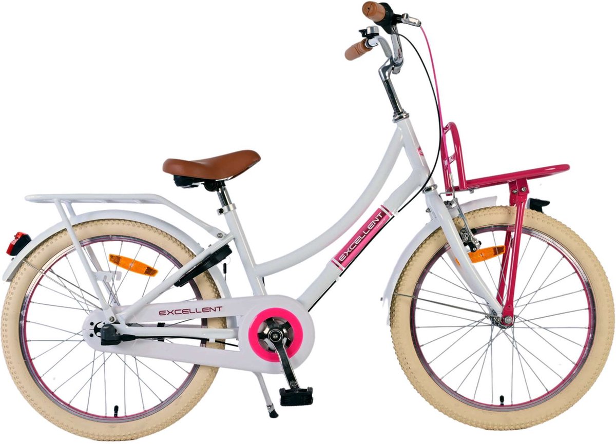 Volare Excellent Kinderfiets - Meisjes - 20 inch - Wit - 3 versnellingen Kinderfiets kopen online