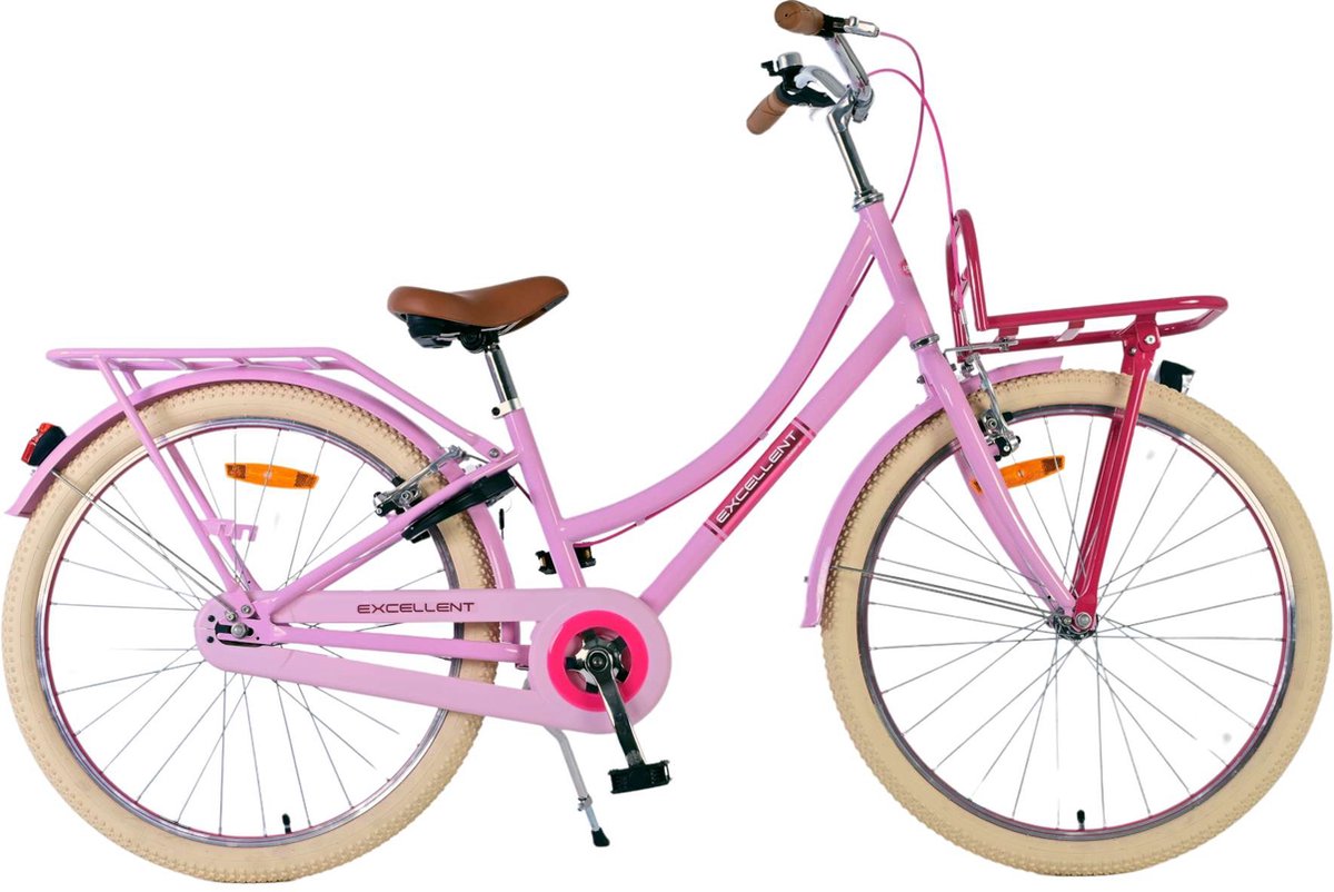 Volare Excellent Kinderfiets - Meisjes - 24 inch - Roze- Twee handremmen Kinderfiets kopen online