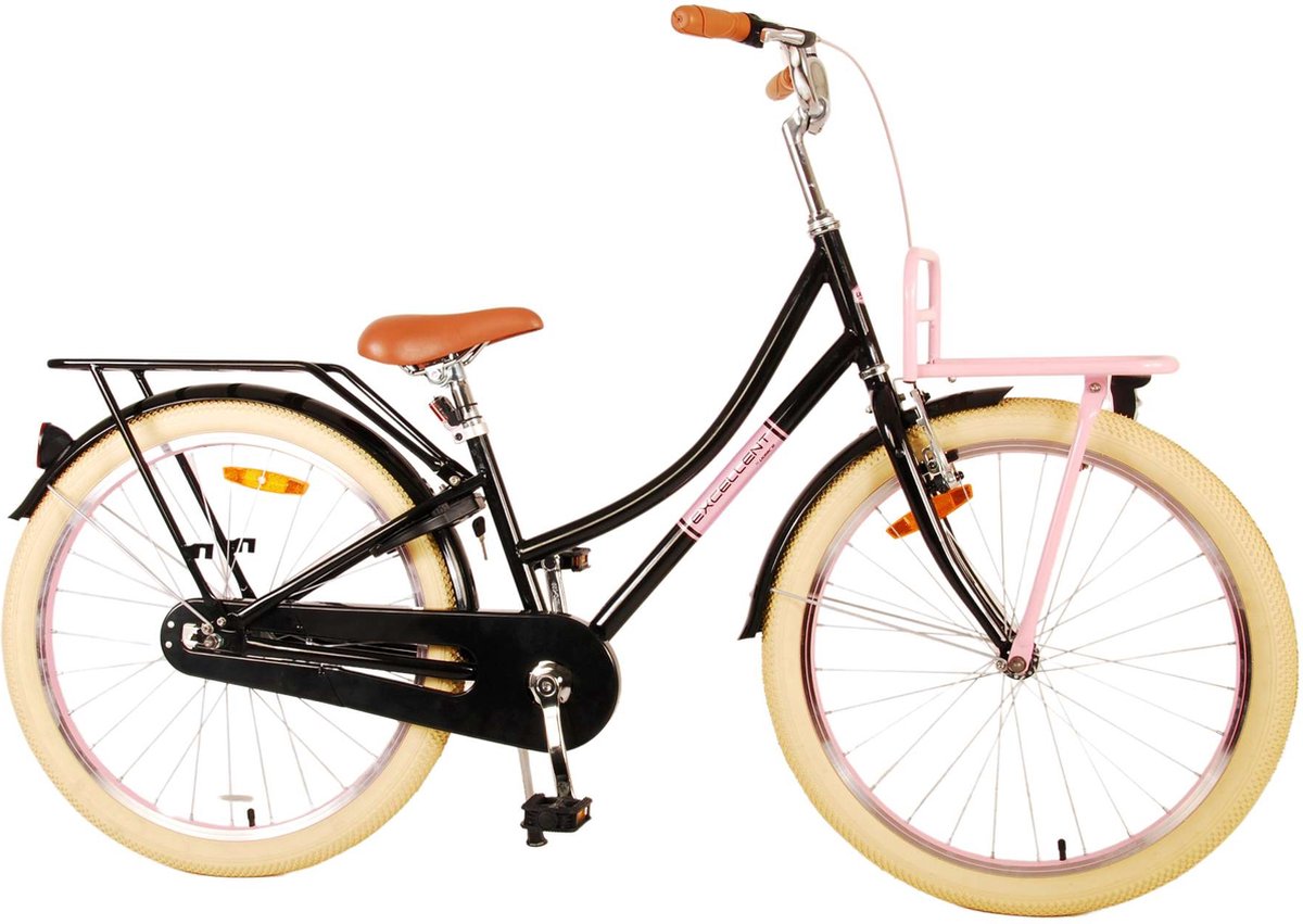 Volare Excellent Kinderfiets - Meisjes - 24 inch - Zwart Kinderfiets kopen online