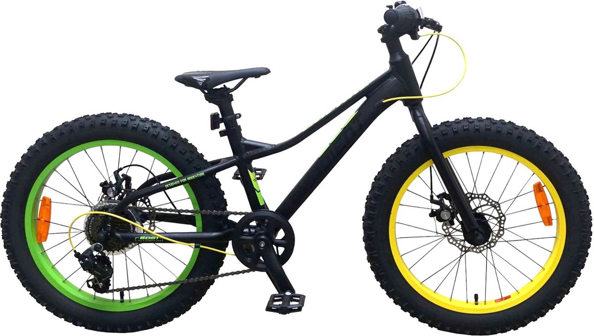 Volare Gradient Kinderfiets – Jongens – 20 inch – Zwart Geel Groen – 6 speed – Prime Collection Kinderfiets kopen online