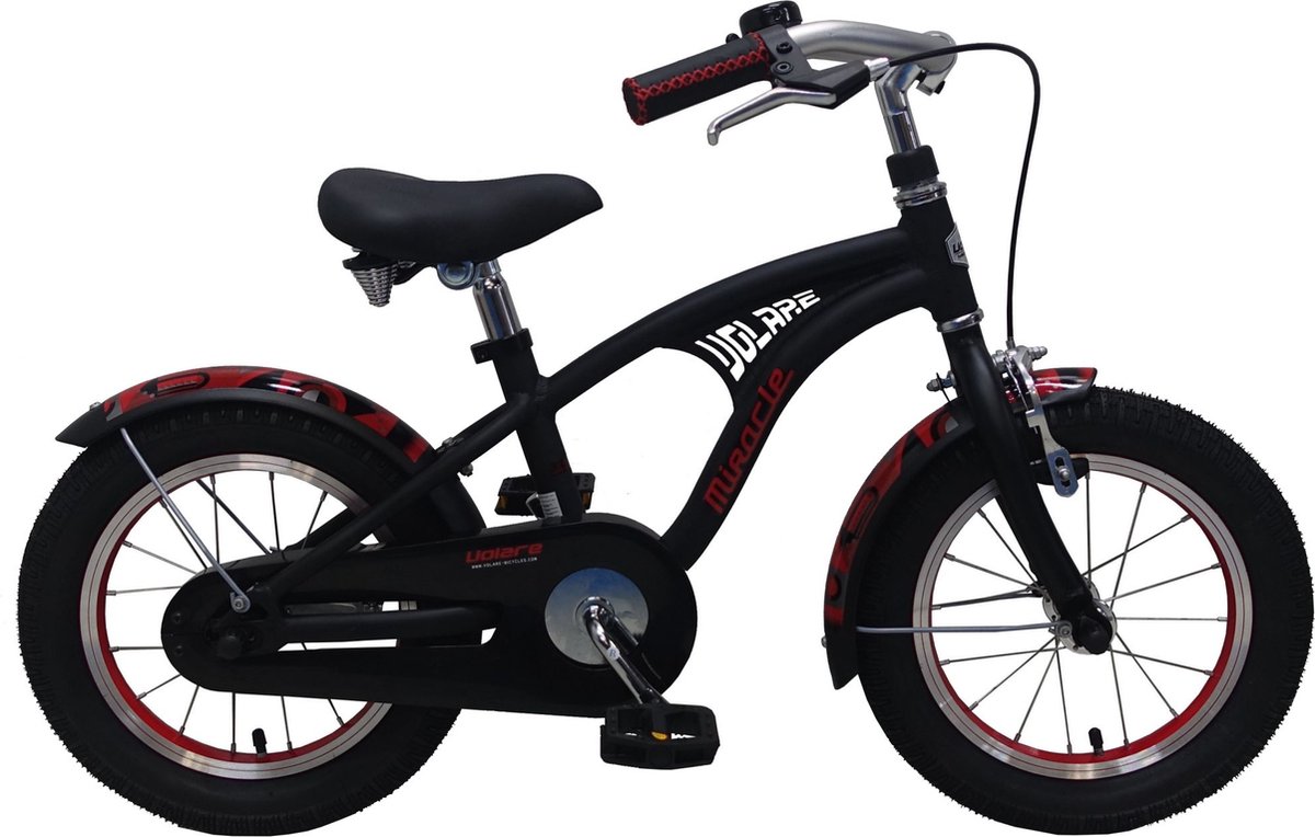 Volare Miracle Cruiser Kinderfiets - Jongens - 14 inch - Mat Zwart - Prime Collection Kinderfiets kopen online