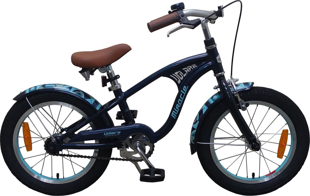 Volare Miracle Cruiser Kinderfiets - Jongens - 16 inch - Mat Blauw - Prime Collection Kinderfiets kopen online