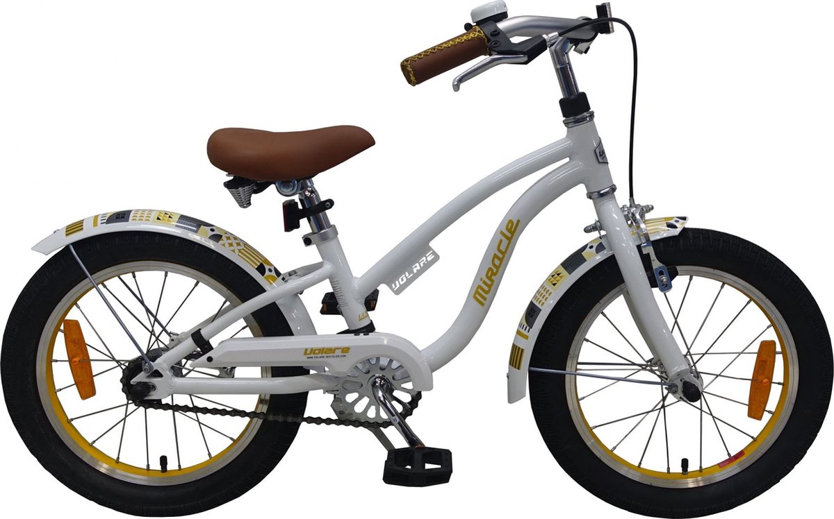 Volare Miracle Cruiser Kinderfiets - Meisjes - 16 inch - Wit - Prime Collection Kinderfiets kopen online