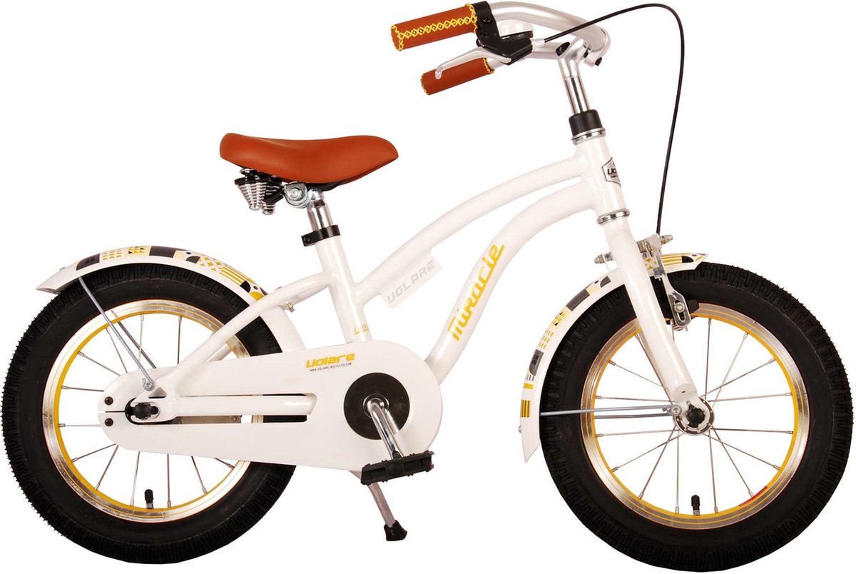 Volare Miracle Kinderfiets - Meisjes - 14 inch - Wit - Prime Collection Kinderfiets kopen online