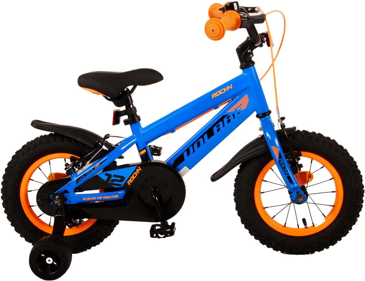 Volare Rocky Kinderfiets - Jongens - 12 inch - Blauw - Twee handremmen Kinderfiets kopen online