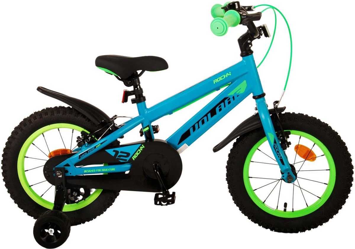 Volare Rocky Kinderfiets - Jongens - 14 inch - Groen - Twee handremmen Kinderfiets kopen online