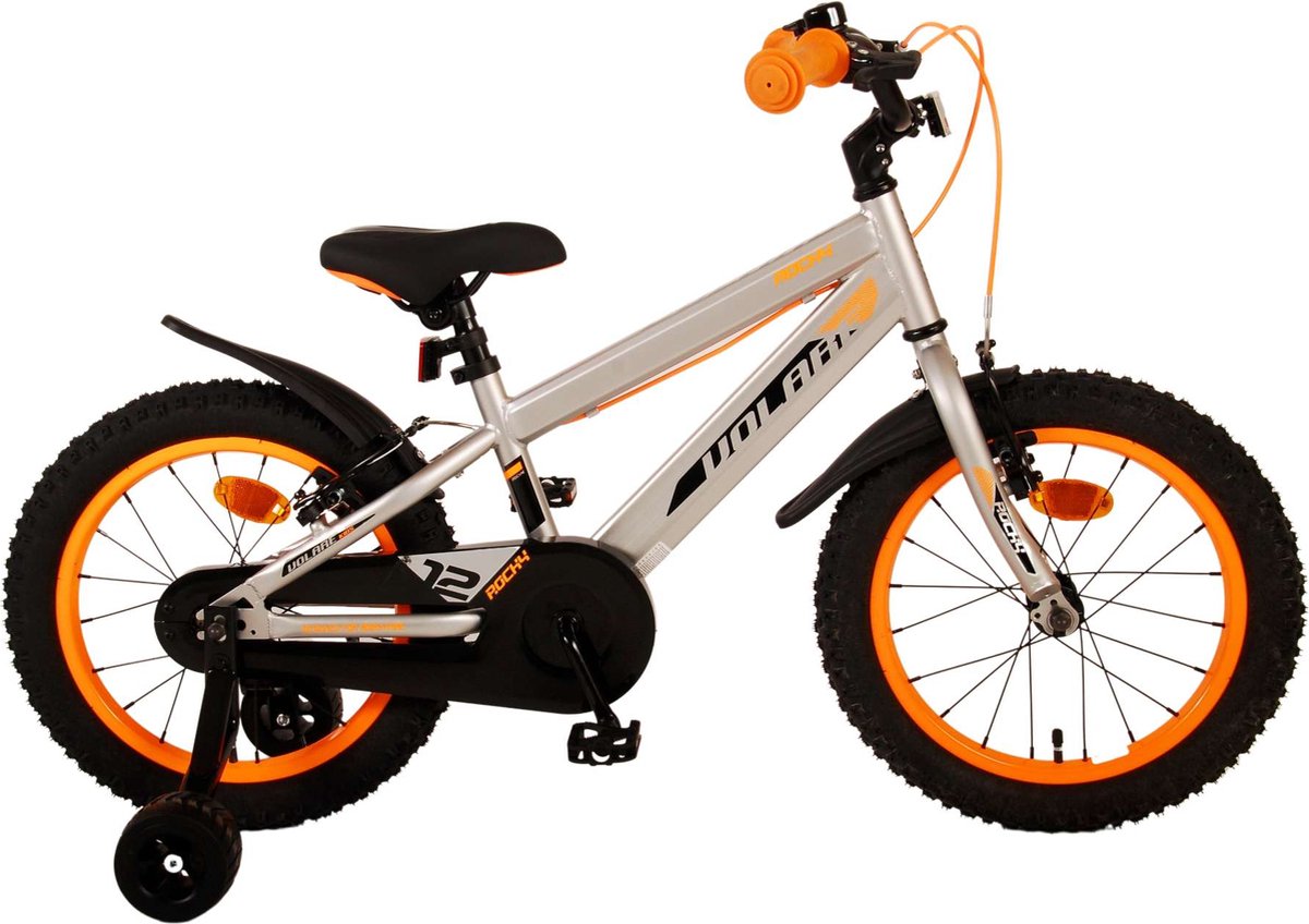 volare rocky kinderfiets jongens 16 inch grijs twee handremmen