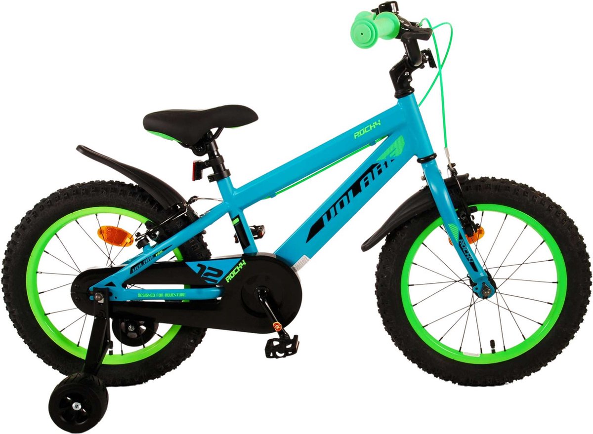 volare rocky kinderfiets jongens 16 inch groen twee handremmen