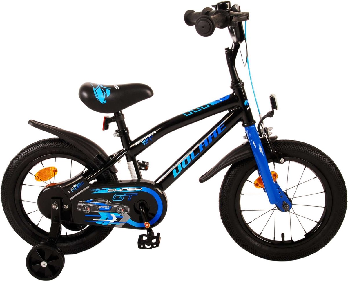 volare super gt kinderfiets jongens 14 inch blauw