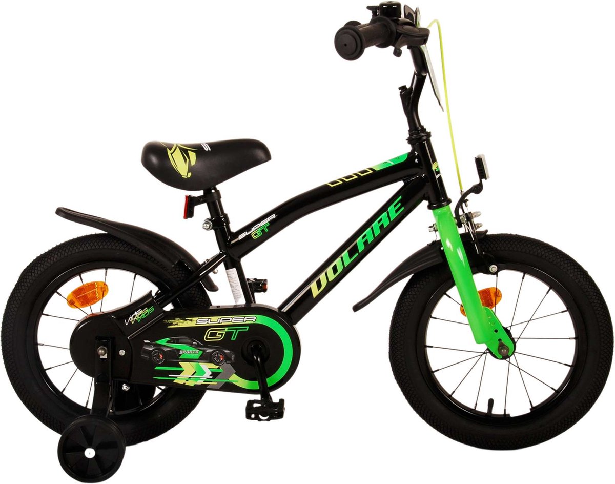 Volare Super GT Kinderfiets - Jongens - 14 inch - Groen Kinderfiets kopen online
