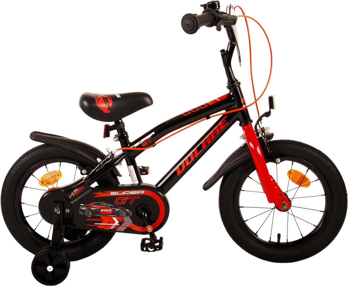 volare super gt kinderfiets jongens 14 inch rood twee handremmen