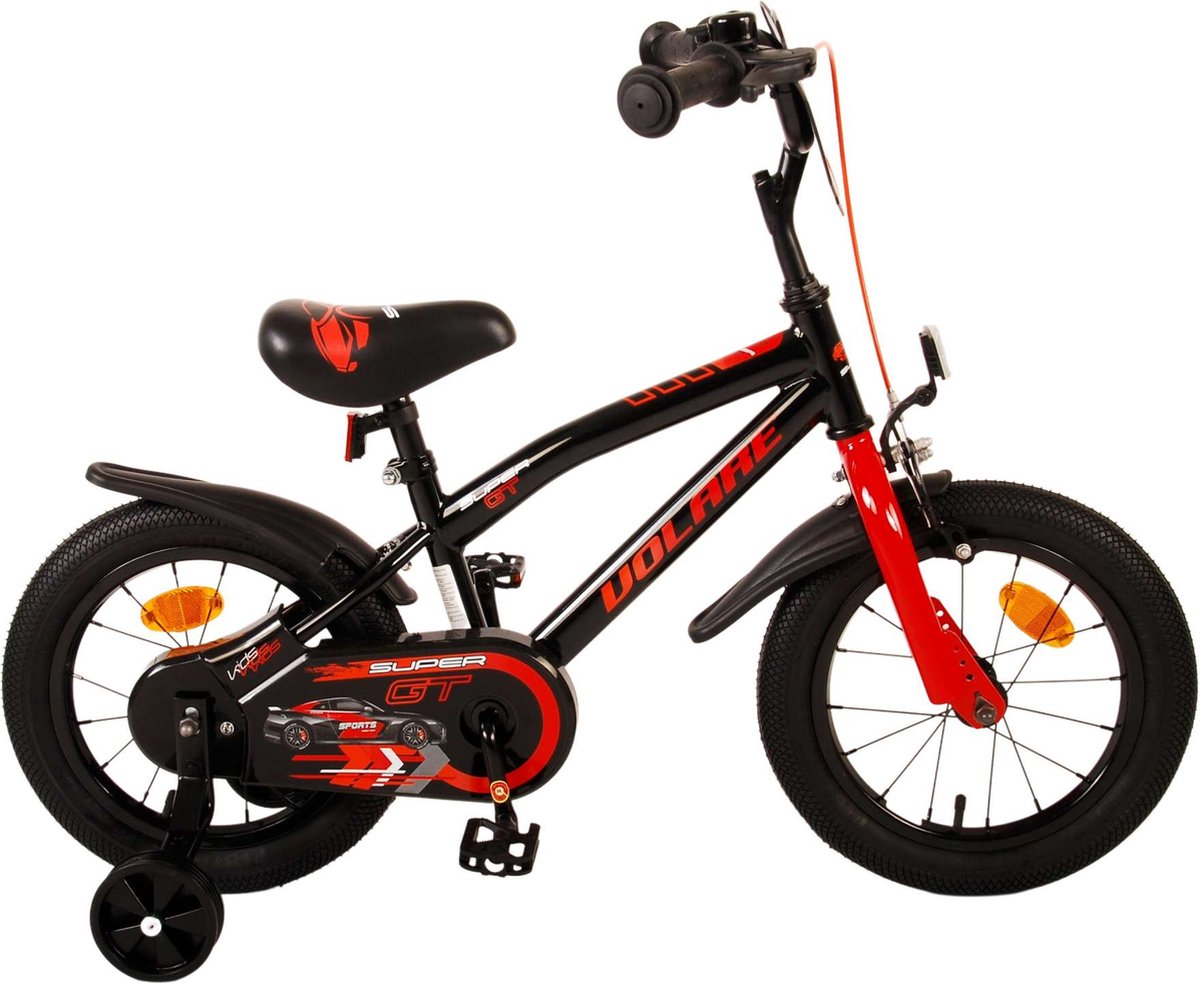 Volare Super GT Kinderfiets - Jongens - 14 inch - Rood Kinderfiets kopen online
