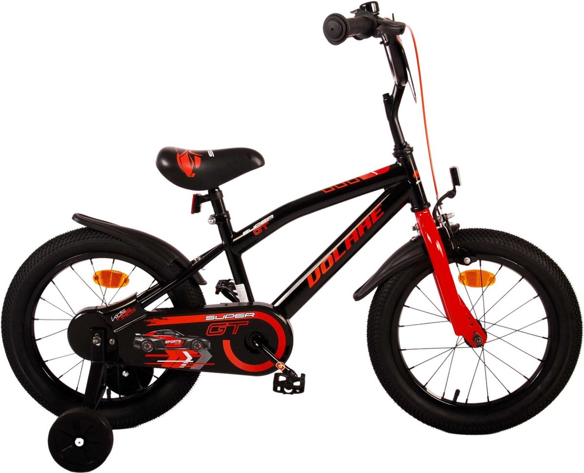 volare super gt kinderfiets jongens 16 inch rood