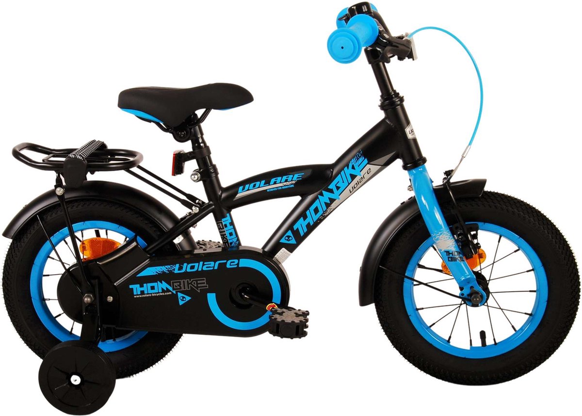 Volare Thombike Kinderfiets - Jongens - 12 inch - Zwart Blauw Kinderfiets kopen online