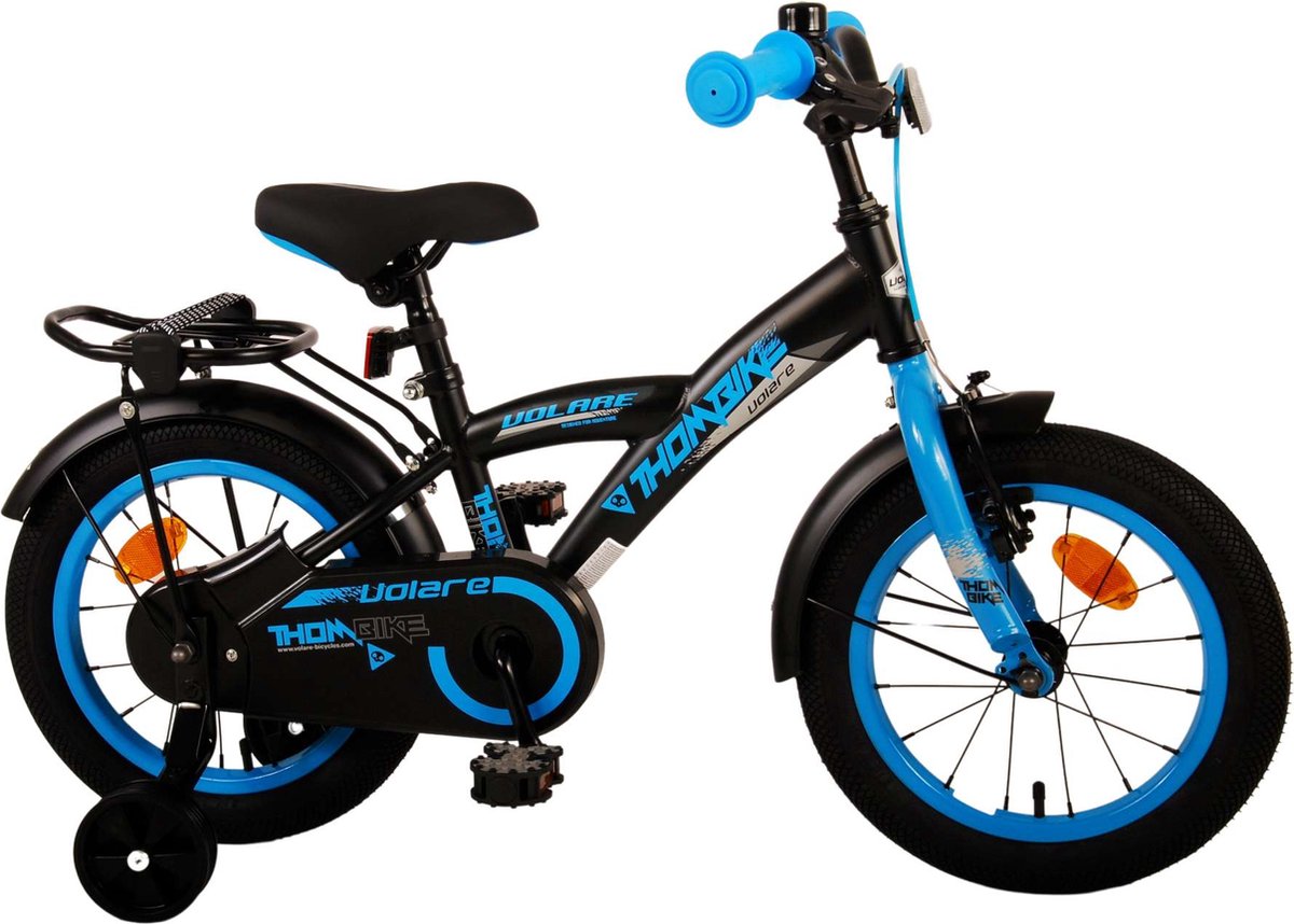Volare Thombike Kinderfiets - Jongens - 14 inch - Zwart Blauw Kinderfiets kopen online