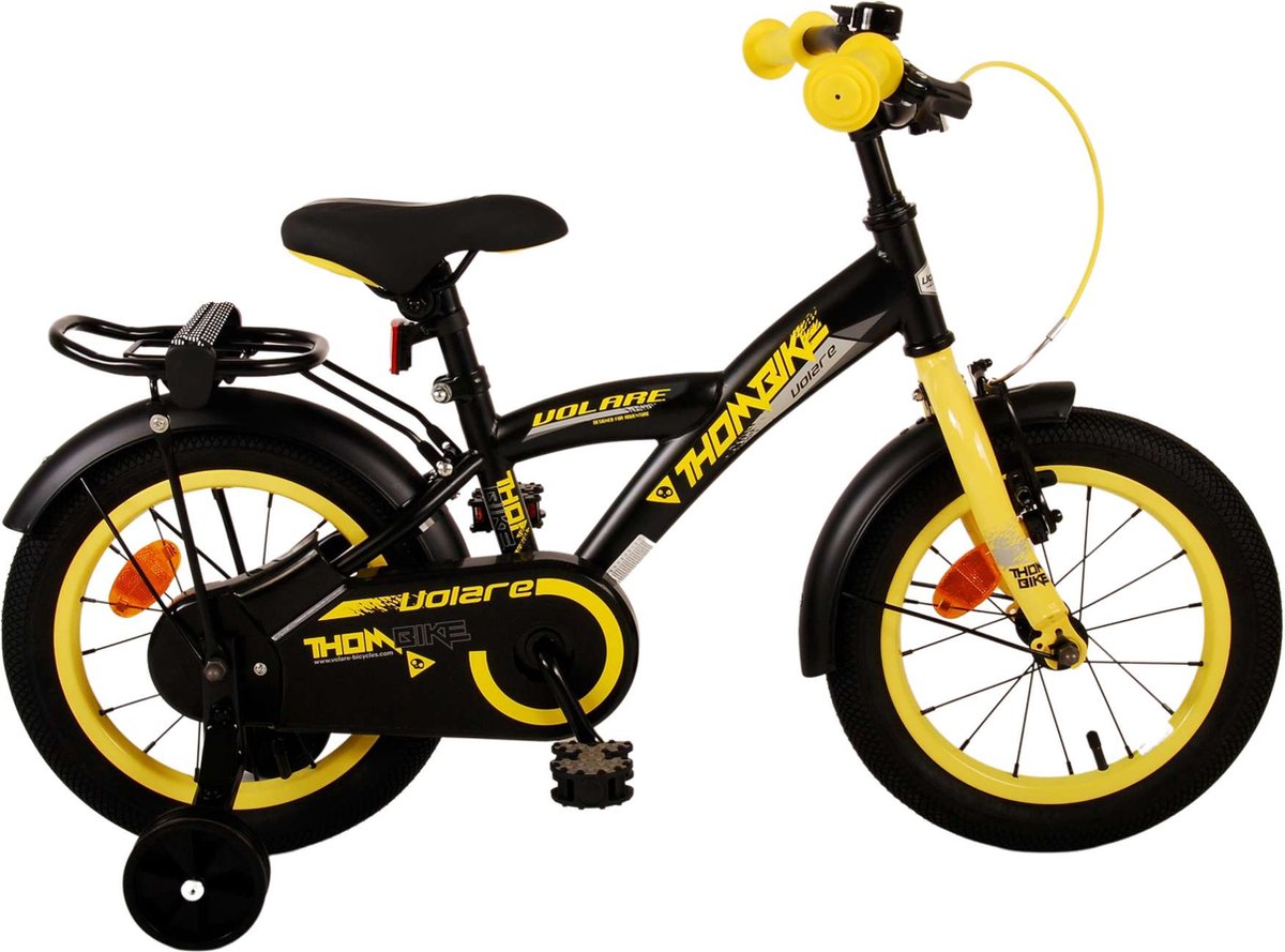 Volare Thombike Kinderfiets - Jongens - 14 inch - Zwart Geel Kinderfiets kopen online