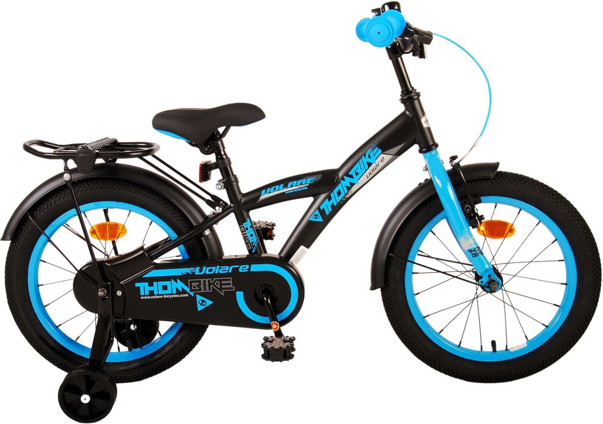 Volare Thombike Kinderfiets - Jongens - 16 inch - Zwart Blauw Kinderfiets kopen online