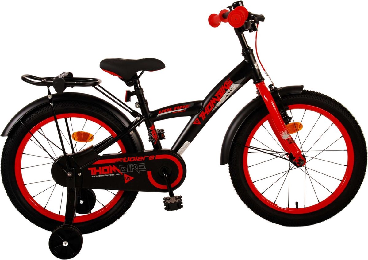 Volare Thombike Kinderfiets - Jongens - 18 inch - Zwart Rood Kinderfiets kopen online