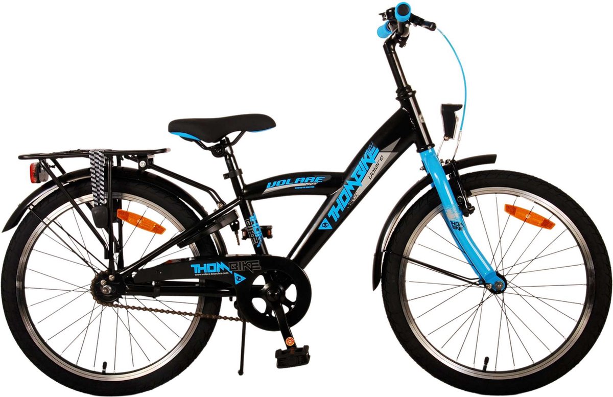 volare thombike kinderfiets jongens 20 inch zwart blauw