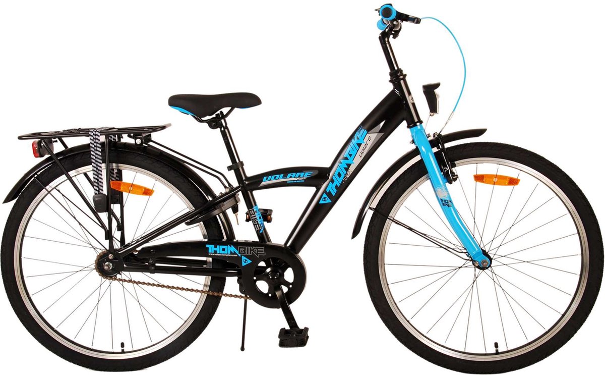 Volare Thombike Kinderfiets - Jongens - 24 inch - Zwart Blauw Kinderfiets kopen online