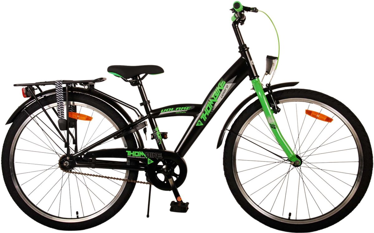 Volare Thombike Kinderfiets - Jongens - 24 inch - Zwart Groen Kinderfiets kopen online