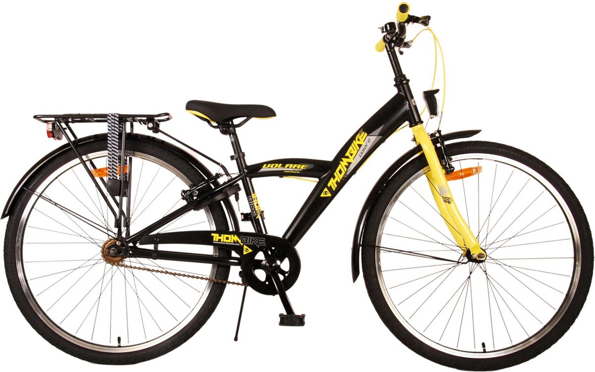 Volare Thombike Kinderfiets - Jongens - 26 inch - Zwart Geel - Twee Handremmen Kinderfiets kopen online